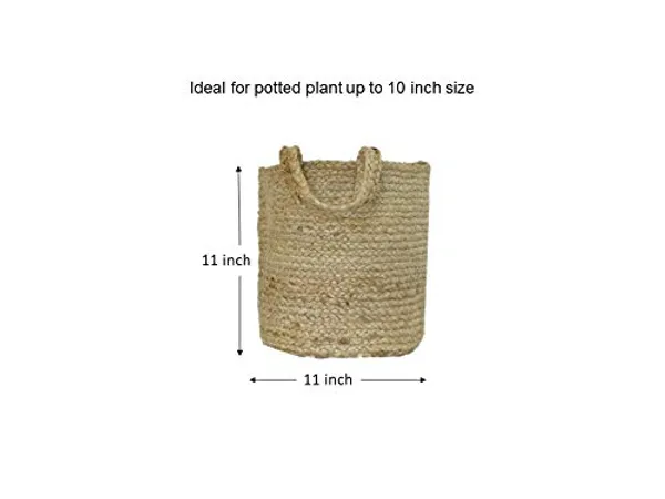 Brown_Modern_Jute_Planter,_Basket_/Plant_Pot_Cover_Storage_Basket,_For_Home_Office_Outdoor_Indoor_Gift_(Single_)(Height_30Cm,_Width_30_Cm)_Multi-Purpose_Use_For_Bathroom_Living_Room_10X12