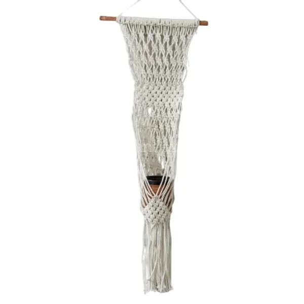 White_Awesome_Macrame_Cotton_Plant_Hanger_|_Indoor_Outdoor_Handmade_Hanging_Basket_Planter_Flower_Pot_Holderporch,_Balcony,_Window_Cotton_Rope_Planter,_Ivory,_40_Inches