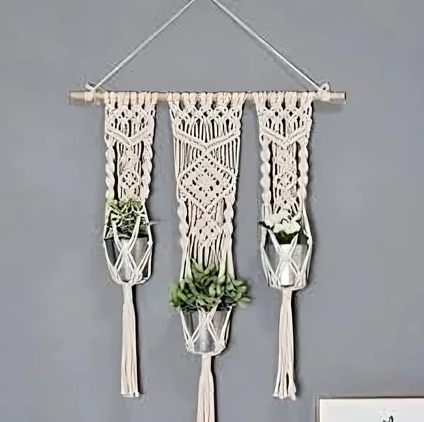 Beige_Macrame_Cotton_Three_Plant_Hanger_|_Ceiling_Hook_Hanger,_Rope_Flower_Pot_Holder_For_Indoor_Outdoor_Balcony_Garden_|_Home_Decor_Flower_Planter_Hanging_Rope_[Pack_Of_1]