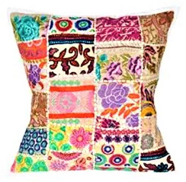 Multi_Patch_Embroidery_Silk_Cushion_Nd_Pillow_Covers_(16_X16_Inch)_For_Sofa_Bedroom_Bedroom,_Living_Room,_Office_(Multicolor_Off-White)_Pack_Of_1