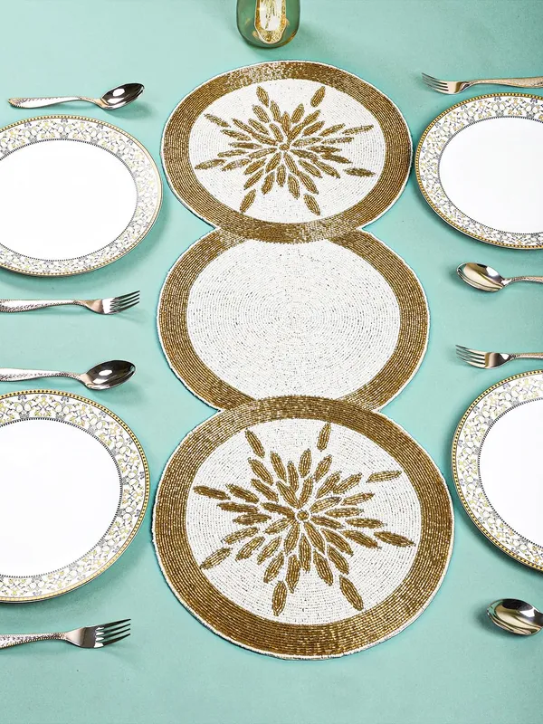 White_&_Purple_Premium_Handcraf_Beautiful_Beaded_Table_Runner_Craftsmanship_(13_*_36_Inch_)
