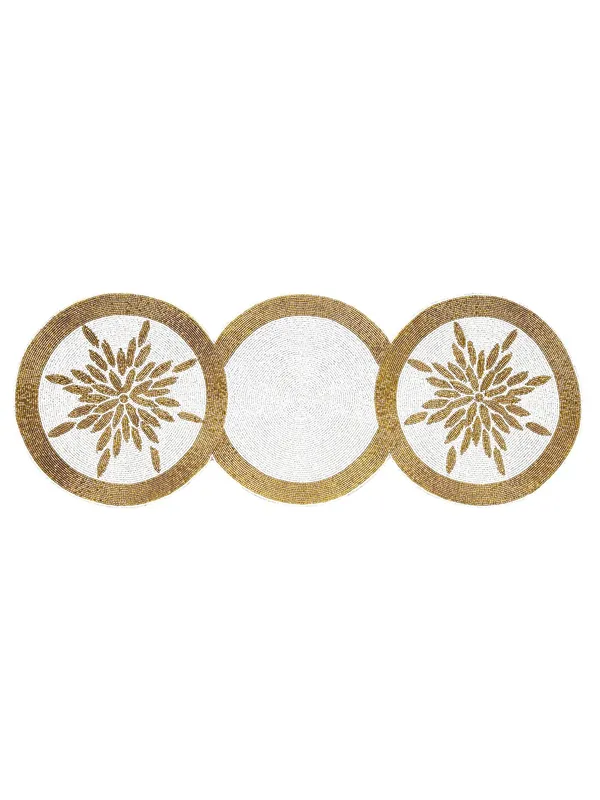 White_&_Purple_Premium_Handcraf_Beautiful_Beaded_Table_Runner_Craftsmanship_(13_*_36_Inch_)