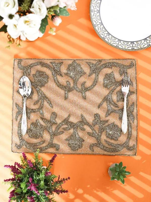 Gold_Cotton_Placemats,_Printed_Design,14_Inch_Rectangular,_Best_For_Bed-Side_Table/Center_Table,_Dining_Table/Shelves