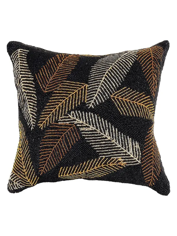 Multicolor_Printed_100%_Beaded_Cushion_Covers_Cushion_Case_Pillowcases_16X16_Inches_(40X40_Cms)_Throw_Pillow_Sham_Floral_Cushion_Covers_For_Sofa_Couch_Bed_Chair_Pack_Of_2_Black_Nd_Orange