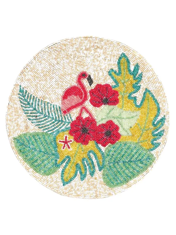 Green_Leaf_Printed_Poleyster_Placemats,_Printed_Design,14_Inch_Round,_Best_For_Bed-Side_Table/Center_Table,_Dining_Table/Shelves