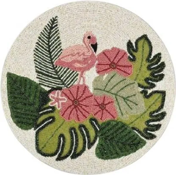 Green_Leaf_Printed_Poleyster_Placemats,_Printed_Design,14_Inch_Round,_Best_For_Bed-Side_Table/Center_Table,_Dining_Table/Shelves