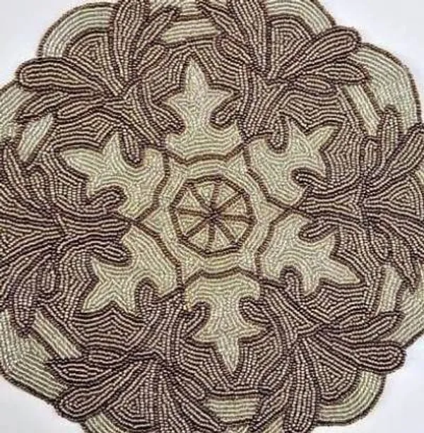 Brown_Poleyster_Placemats,_Printed_Design,14_Inch_Round,_Best_For_Bed-Side_Table/Center_Table,_Dining_Table/Shelves