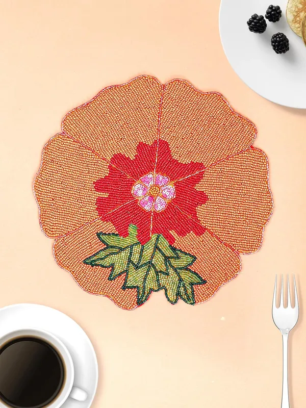 Pink_Poleyster_Placemats,_Printed_Design,14_Inch_Round,_Best_For_Bed-Side_Table/Center_Table,_Dining_Table/Shelves