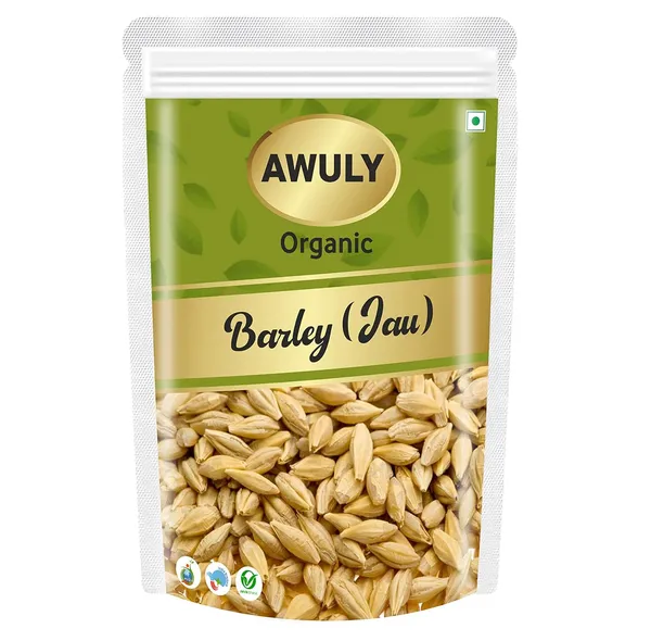 AWULY_Healthy_by_nature_Certified_Organic_Pearl_Barley,_Jau_Sabut_(Barley_Whole_Grain)|_|_With_Fibre,_Vitamins_&_Minerals|_For_Weight_Loss_&_Improves_Digestion|_Rich_in_Nutrients|_Heart_Healthy_(1000)
