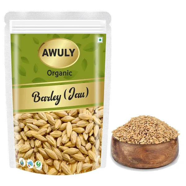 AWULY_Healthy_by_nature_Certified_Organic_Pearl_Barley,_Jau_Sabut_(Barley_Whole_Grain)|_|_With_Fibre,_Vitamins_&_Minerals|_For_Weight_Loss_&_Improves_Digestion|_Rich_in_Nutrients|_Heart_Healthy_(1000)