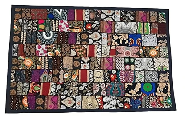 Multicolor_Cotton_Heavy_Embroidery_Patchwork_Wall_Hanging_Tapestry_Beaded_Home_Decor_Wall_Hanging_Wall_Decor_(Black_Beautiful)_(40_X_60)_Pack_Of_1