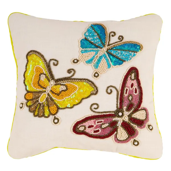 Multicolor_Aivik:100%_Beaded_Cushion_Covers_With_Prints_16X16_(40X40_Cm)_Pillowcases_For_A_Cushion_Yellow_Butterfly_And_Flower_Throw_Pillow_Sham_Floral_Cushion_Covers_For_Sofa_Couch_Bed_Chair_Pack_Of_2