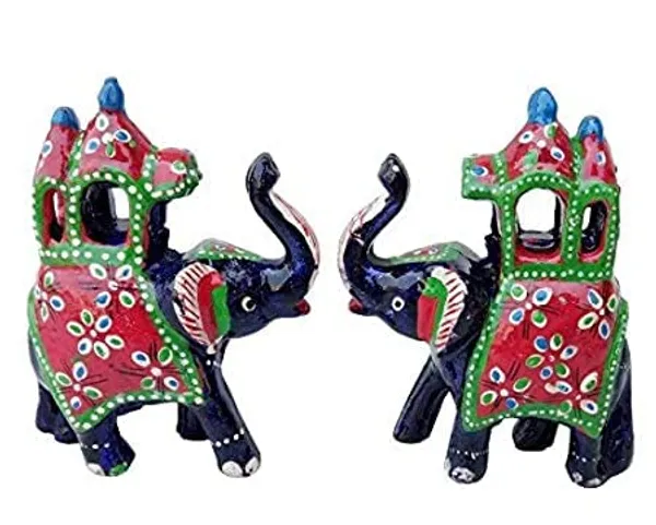 Gold_Handcrafted_Set_Of_2_Showpiece_Elephant_Ambabari_For_Decoration_For_Office,_Home_And_Gift_Purpose_Birthday,_Occasional_Nd_Thankasgiving_Party_(20X10Cm,15X_8Cm,14X8_Cm)_Blue