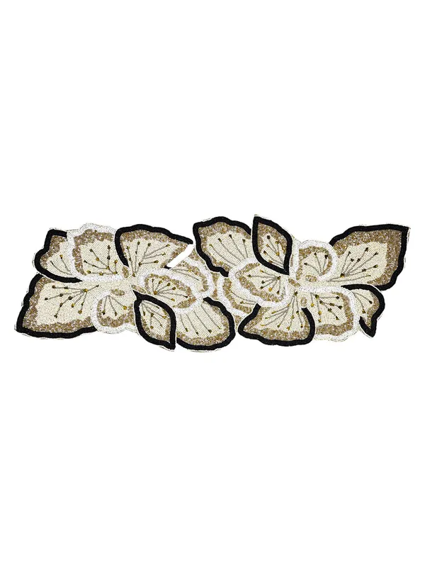 Beige_Flower_Center_Table_Runner_For_Coffee,_Dining_Table_-_14X36_Inch_-_Printed_Table_Runner