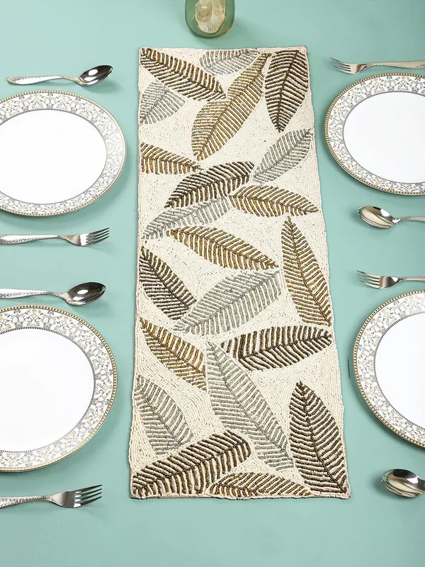 White_Center_Table_Runner_For_Coffee,_Dining_Table_-_14X36_Inch_-_Printed_Table_Runner