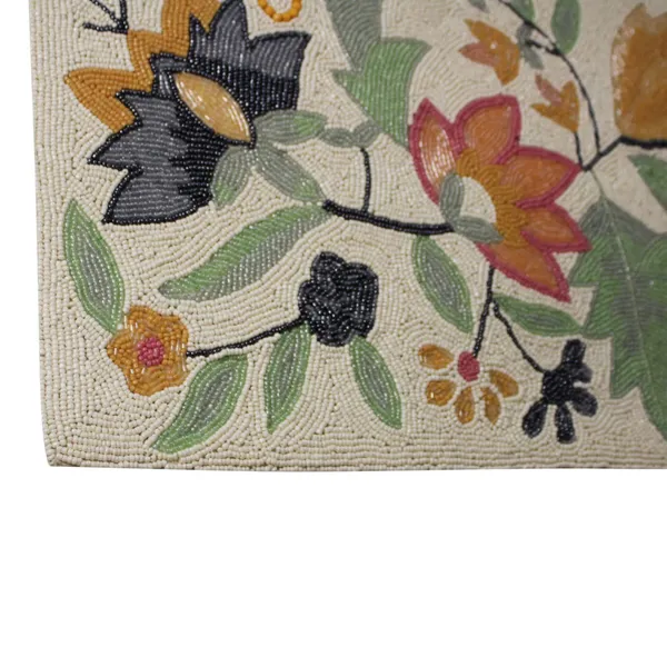 Multicolor_Poleyster_Placemats,_Beaded_Design,14_Inch_Gorgious_Flower_Pattern,_Best_For_Bed-Side_Table/Center_Table,_Dining_Table/Shelves