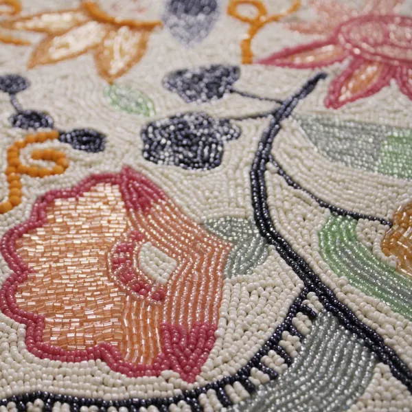 Multicolor_Poleyster_Placemats,_Beaded_Design,14_Inch_Gorgious_Flower_Pattern,_Best_For_Bed-Side_Table/Center_Table,_Dining_Table/Shelves