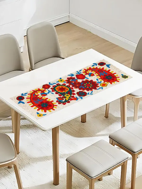 Multicolor_Premium_Handcrafted_Beautiful_Beaded_Dinning_Table_Runner_13/36_Paisley_Desgin