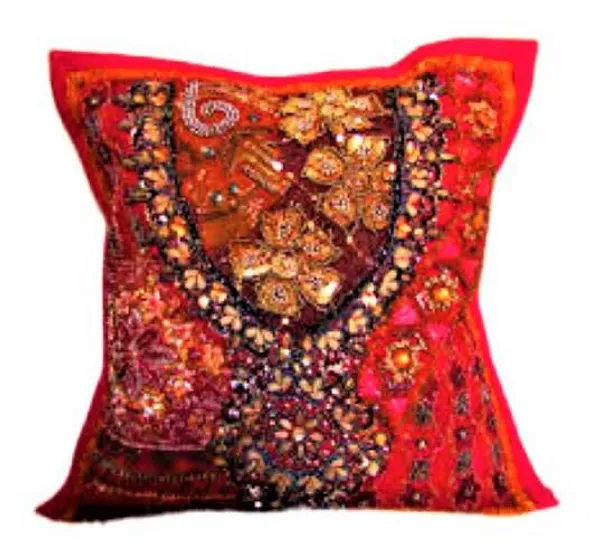Multi_Patch_Embroidery_Silk_Cushion_Nd_Pillow_Covers_(16_X16_Inch)_For_Sofa_Bedroom_Bedroom,_Living_Room,_Office_(Multicolor_Red)_Pack_Of_1