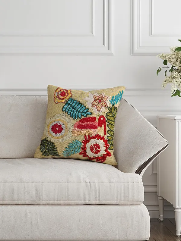 Multicolor_Printed_Cushions_&_Pillows_Case_Beaded_Swan_Pattern_(40.64_Cm*40.64_Cm,_Multicolor)