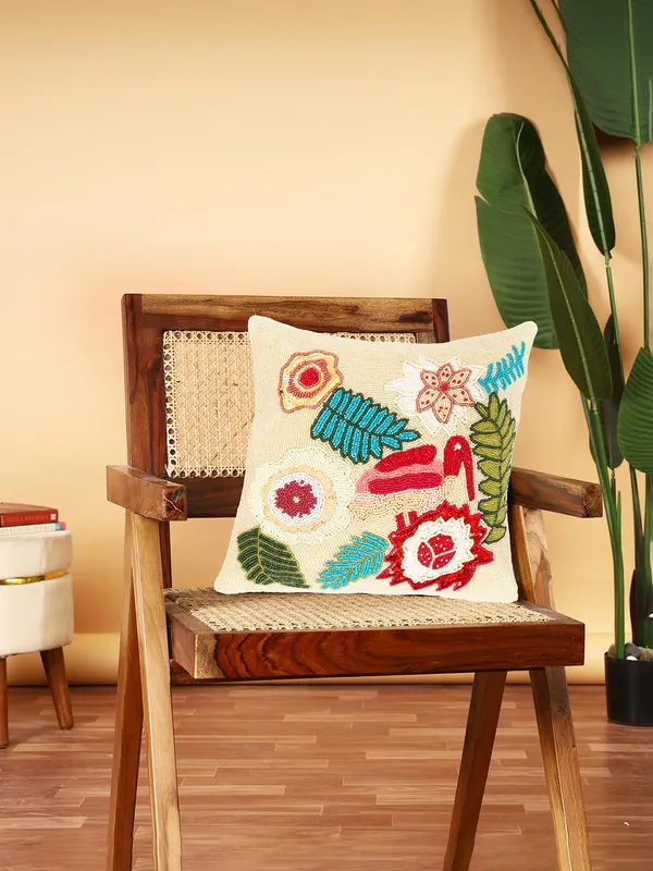 Multicolor_Printed_Cushions_&_Pillows_Case_Beaded_Swan_Pattern_(40.64_Cm*40.64_Cm,_Multicolor)