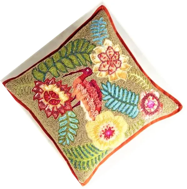 Multicolor_Printed_Cushions_&_Pillows_Case_Beaded_Swan_Pattern_(40.64_Cm*40.64_Cm,_Multicolor)