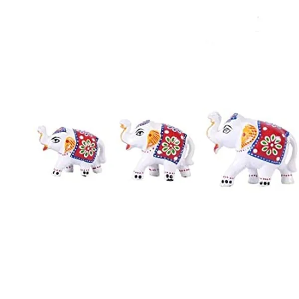 Gold_Handcrafted_Set_Of_9_Showpiece_Elephants_(20X10Cm,_15X_8Cm,14X_8Cm)_For_Birthday,Occasional_&Thanksgiving_Parties_For_Decoration_(20X10Cm,15X_8Cm,14X_8_Cm)