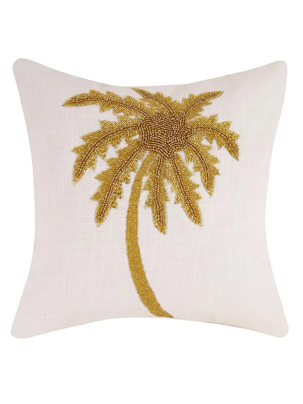 Multicolor_Printed_Beautiful_Cushions_&_Pillows_Case_Beaded_Golden_Palm_Treen_Pattern_(40.64_Cm*40.64_Cm)