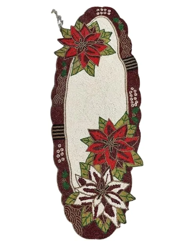 White_&_Maroon_Premium_Handcraf_Beautiful_Beaded_Table_Runner_Craftsmanship_(13_*_36_Inches,_White_&_Maroon)