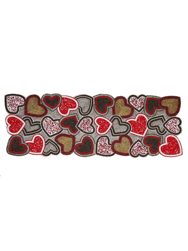 White_Premium_Handcraf_Beautiful_Beaded_Table_Runner_Craftsmanship_(13_*_36_Inch_)