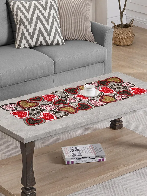White_Premium_Handcraf_Beautiful_Beaded_Table_Runner_Craftsmanship_(13_*_36_Inch_)