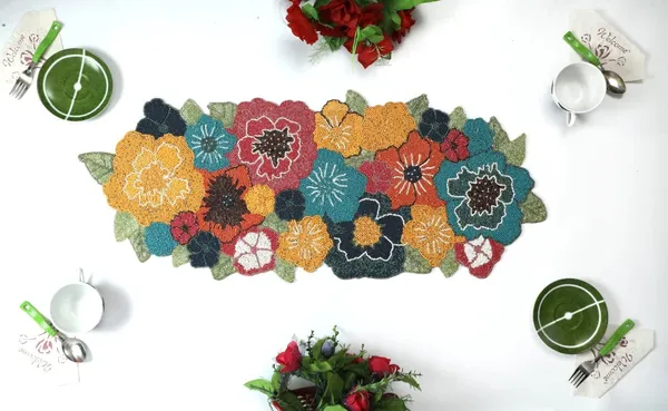 Mustard_Premium_Handcrafted_Beautiful_Beaded_Dinning_Table_Runner_13/36_Multicolor
