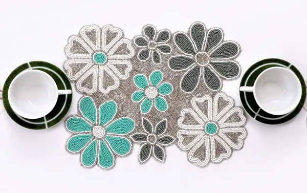 Cyan,_White,_Blue_Handicrafted_Beautiful_Beaded_Rectangular_Table_Mats14_Inch_Turquise_Dining_Table_Placemats_Pack_Of_1