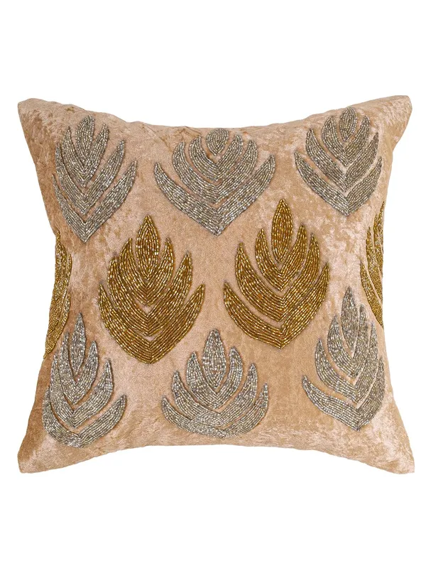 Multicolor_Cotton100%_Beaded_Cushion_Covers_Cushion_Case_Pillowcases_16X16_Inches_(40X40_Cms)_Throw_Pillow_Sham_Floral_Cushion_Covers_For_Sofa_Couch_Bed_Chair_Pack_Of_1_Flora_Pattern