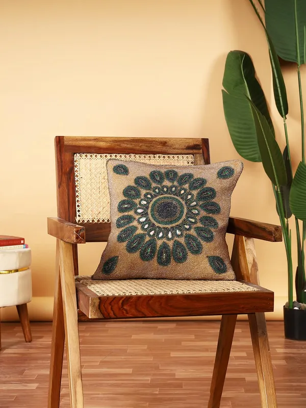 Multicolor_Printed_100%_Beaded_Cushion_Covers_Cushion_Case_Pillowcases_16X16_Inches_(40X40_Cms)_Throw_Pillow_Sham_Floral_Cushion_Covers_For_Sofa_Couch_Bed_Chair_Pack_Of_1