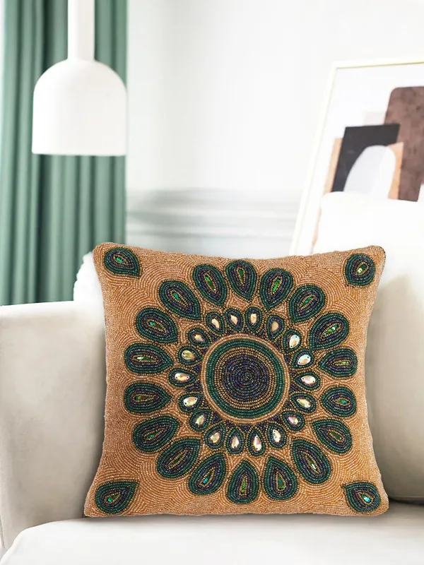 Multicolor_Printed_100%_Beaded_Cushion_Covers_Cushion_Case_Pillowcases_16X16_Inches_(40X40_Cms)_Throw_Pillow_Sham_Floral_Cushion_Covers_For_Sofa_Couch_Bed_Chair_Pack_Of_1