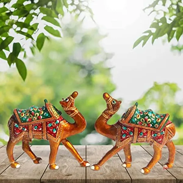 Gold_Handcrafted_Set_Of_2_Showpiece_Camel/Canon_For_Decoration_For_Office,_Home_And_Gift_Purpose_Birthday,_Occasional_Nd_Thankasgiving_Party_(20X10Cm,15X_8Cm,14X8_Cm)_Green