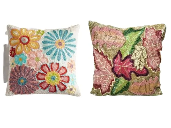 Multicolor_100%_Beaded_Cushion_Covers_With_Prints_16X16_(40X40_Cm)_Pillowcases_For_A_Cushion_Cutwork_And_Multicolor_Throw_Pillow_Sham_Floral_Cushion_Covers_For_Sofa_Couch_Bed_Chair