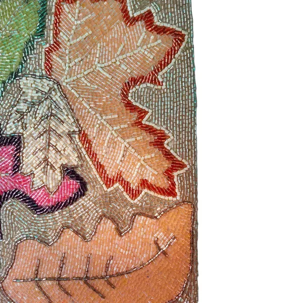 Firozi_Poleyster_Placemats,_Beaded_Design,14_Inch_Reactngle_Golden_Multicolor_Emb.Pattern,_Best_For_Bed-Side_Table/Center_Table,_Dining_Table/Shelves