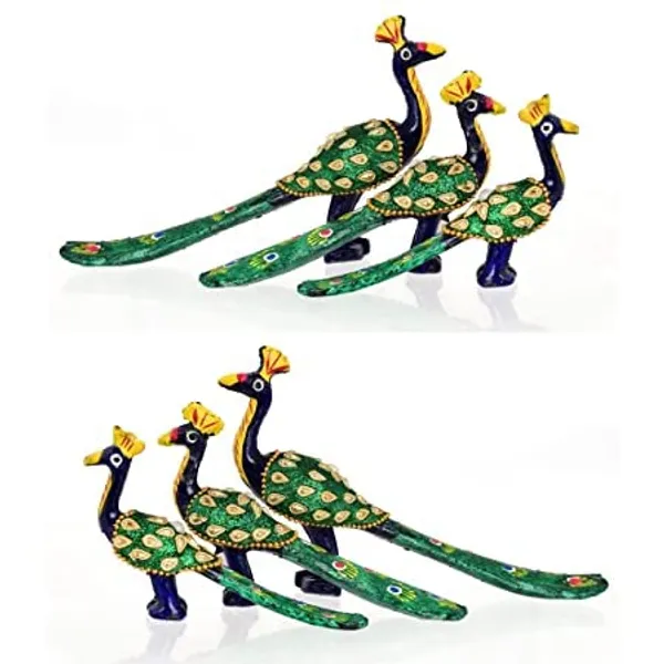 Gold_Handcrafted_Set_Of_6_Showpiece_Peacock_For_Decoration_For_Office,_Home_And_Gift_Purpose_Birthday,_Occasional_Nd_Thankasgiving_Party_(20X10Cm,15X_8Cm,14X8_Cm)_Turquise_Blue