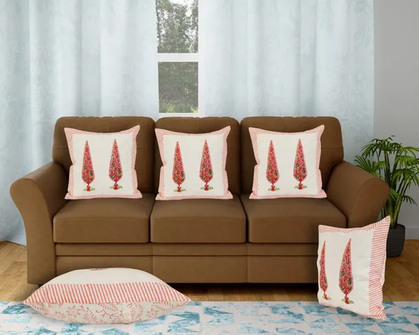 Multi_Cotton_Hand_Block_Print_Cushion_Nd_Pillow_Covers_(16_X16_Inch)_For_Sofa_Bedroom_Bedroom,_Living_Room,_Office_(Multi_Red_Leaf)_Pack_Of_5