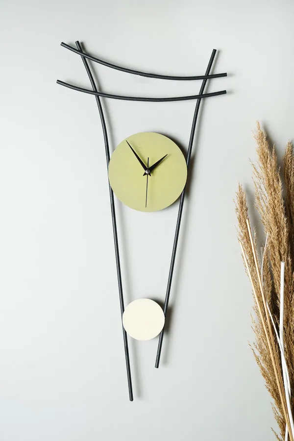 White_&_Black_Iron_Premium_&_Elegant_Rust_Free_Wallclock_Of_(12_X_28)_In
