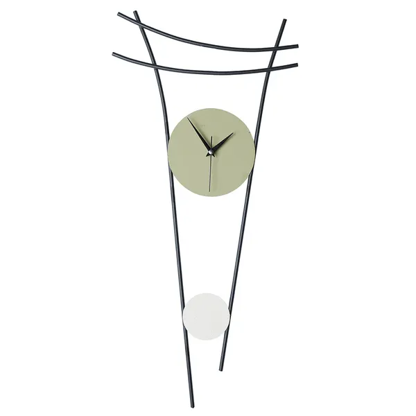 White_&_Black_Iron_Premium_&_Elegant_Rust_Free_Wallclock_Of_(12_X_28)_In