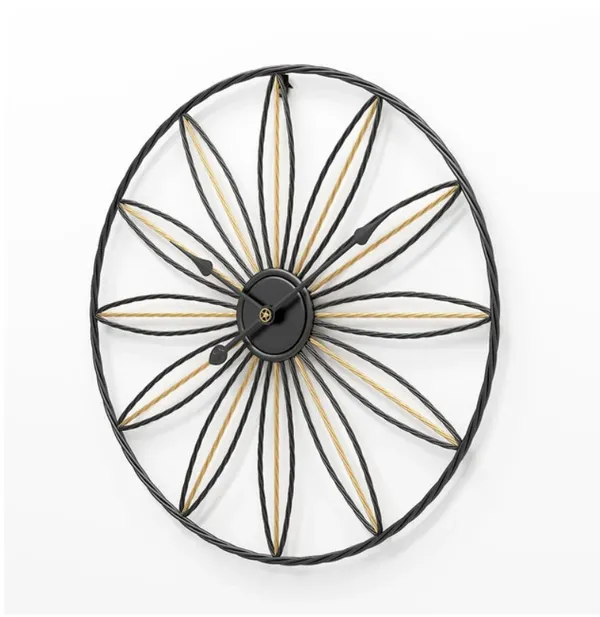 Gold_&_Black_Iron_Premium_&_Elegant_Rust_Free_Wallclock_Of_(24_X_24)_In