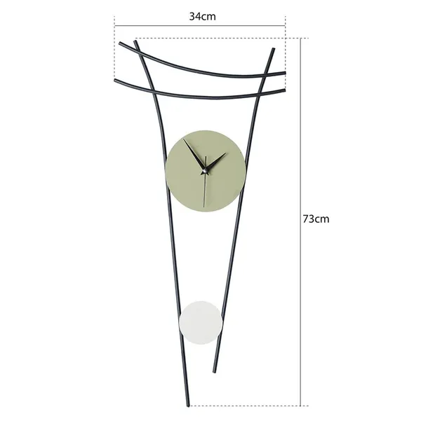 White_&_Black_Iron_Premium_&_Elegant_Rust_Free_Wallclock_Of_(12_X_28)_In