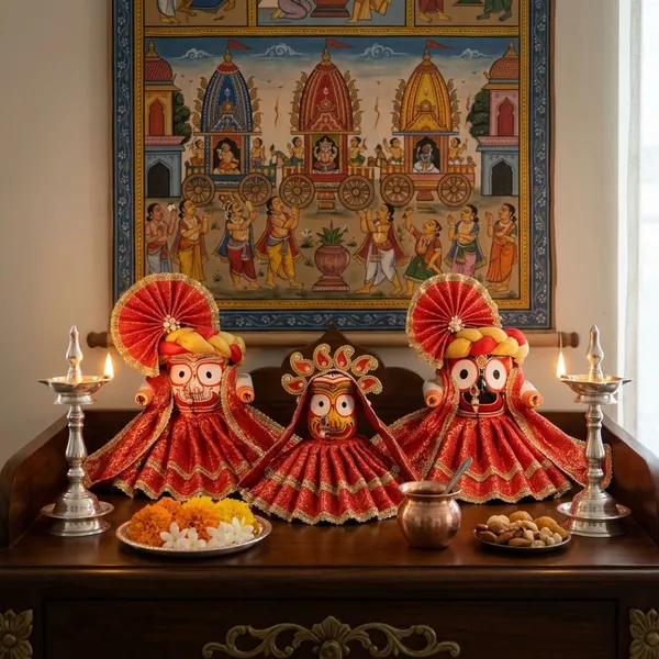 Jagannath_Family_Festive_Special_Red_Brocade_11_pc_Dress_Set
