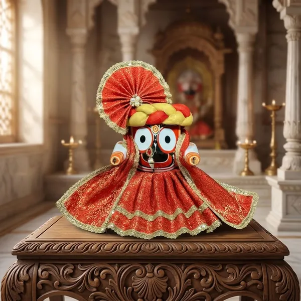 Jagannath_Family_Festive_Special_Red_Brocade_11_pc_Dress_Set