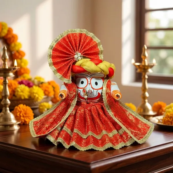 Jagannath_Family_Festive_Special_Red_Brocade_11_pc_Dress_Set