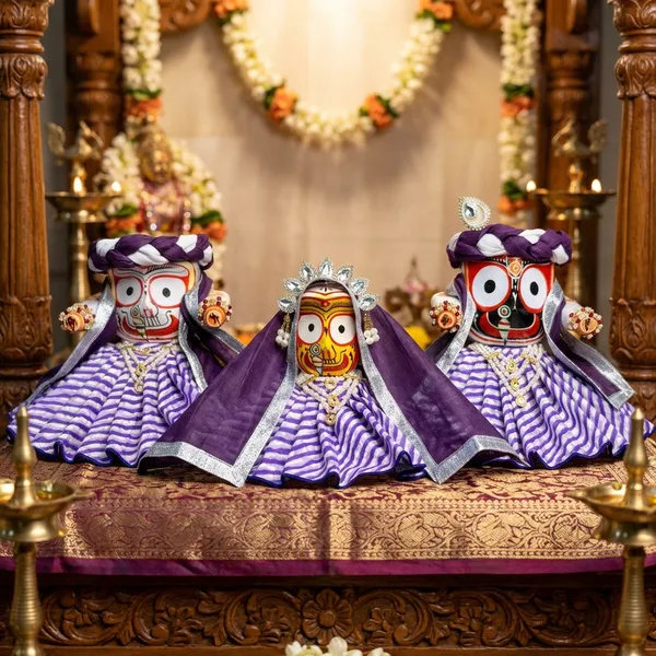 Jagannath_Ji_Purple_Cotton_10_pc_Dress_Set