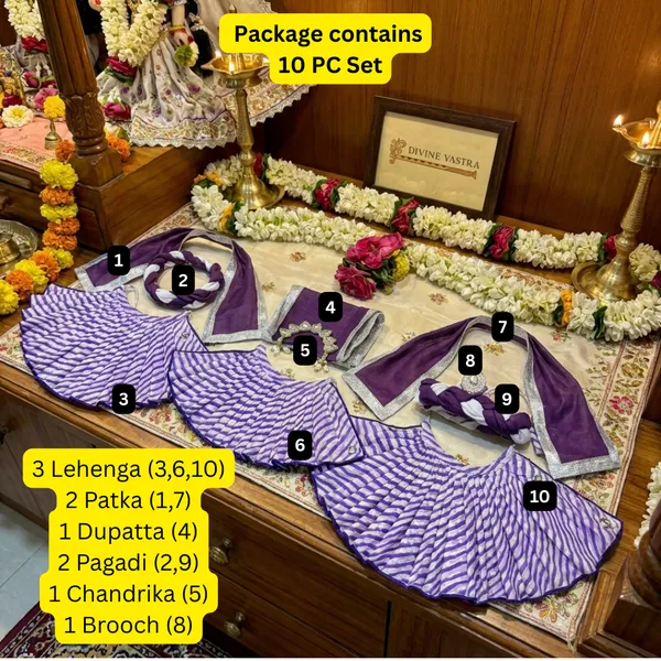 Jagannath_Ji_Purple_Cotton_10_pc_Dress_Set